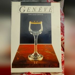 Vintage Genève Fine Lead Crystal Wine Glasses